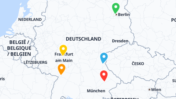 Map of company locations