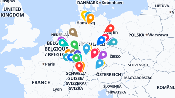 Map of company locations