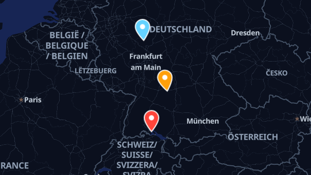 Map of company locations