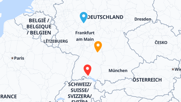 Map of company locations