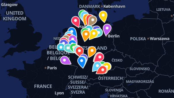 Map of company locations