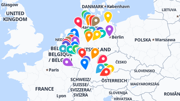 Map of company locations