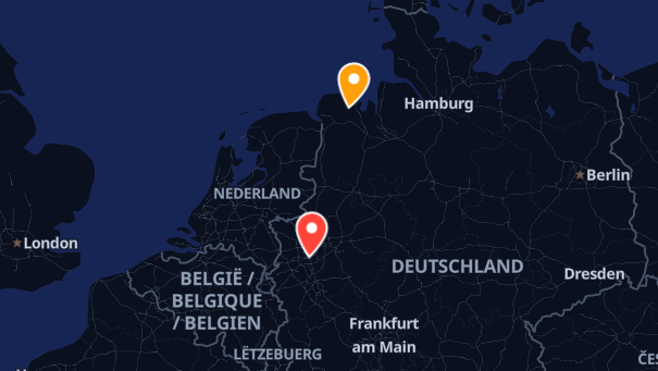 Map of company locations