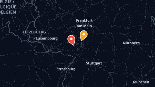 Map of company locations