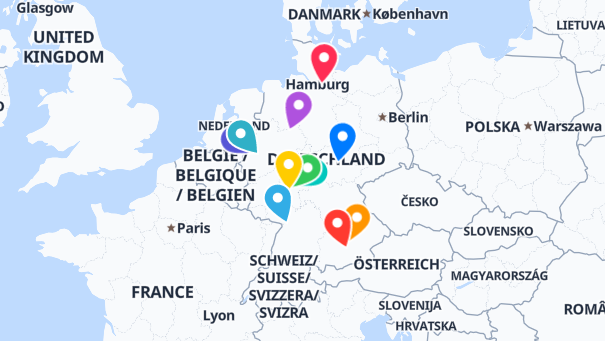 Map of company locations