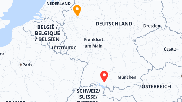Map of company locations