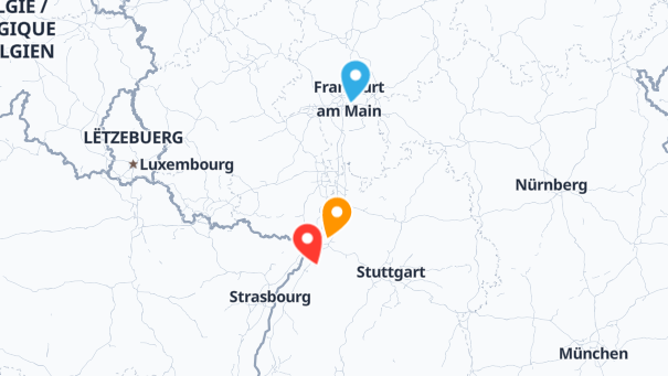 Map of company locations