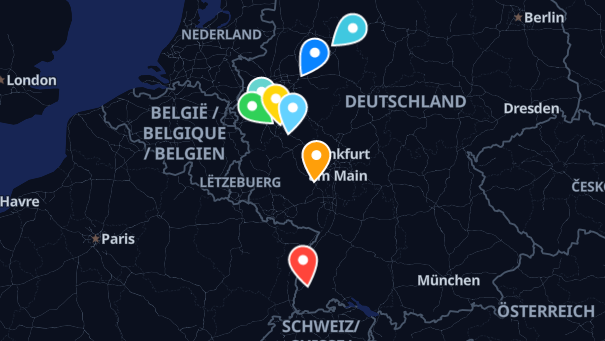 Map of company locations