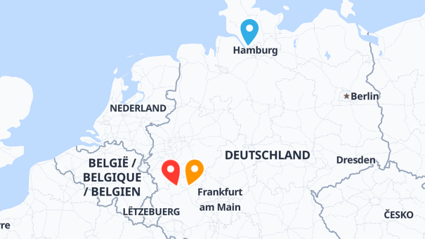 Map of company locations