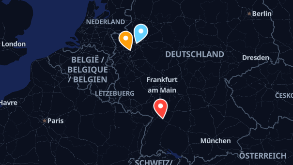 Map of company locations
