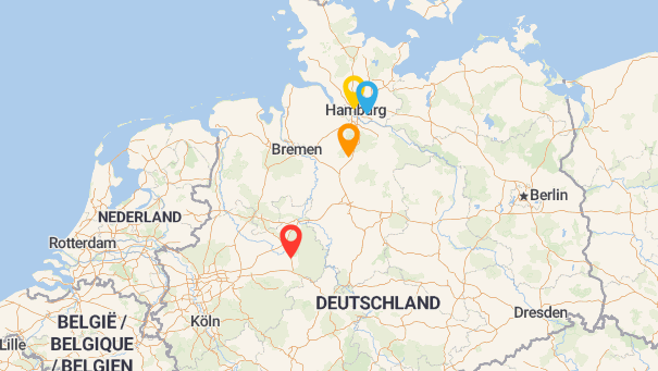 Map of company locations