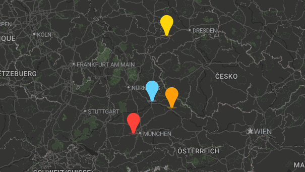 Map of company locations