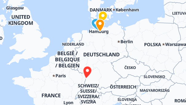 Map of company locations