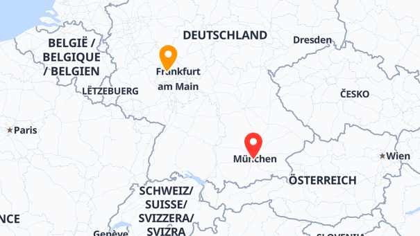 Map of company locations