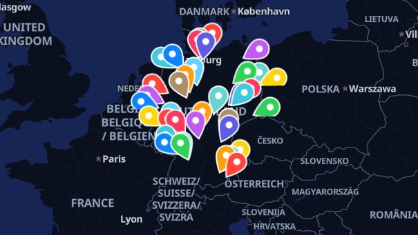 Map of company locations