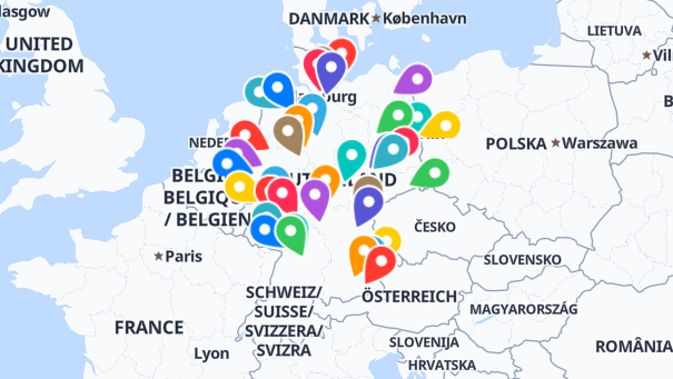 Map of company locations