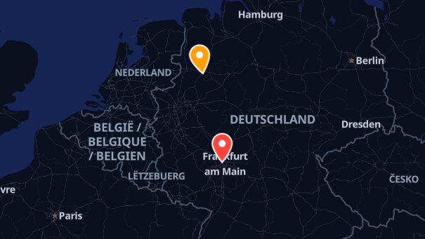 Map of company locations