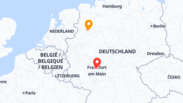 Map of company locations