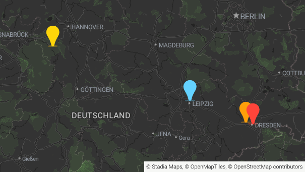 Map of company locations