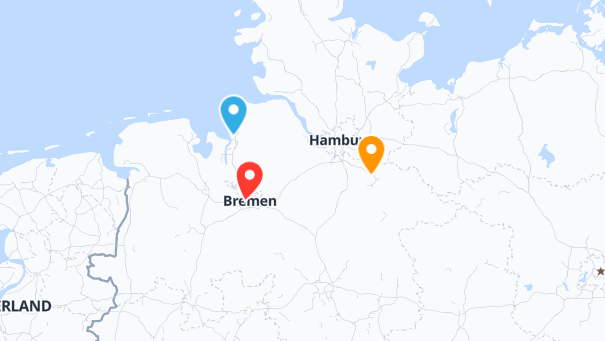 Map of company locations