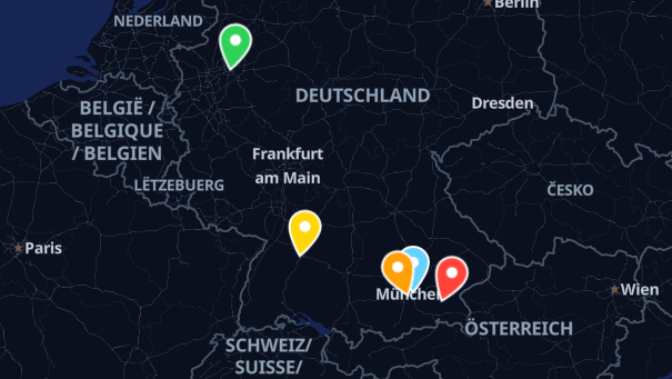 Map of company locations