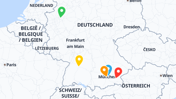 Map of company locations
