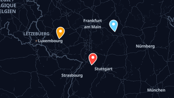 Map of company locations