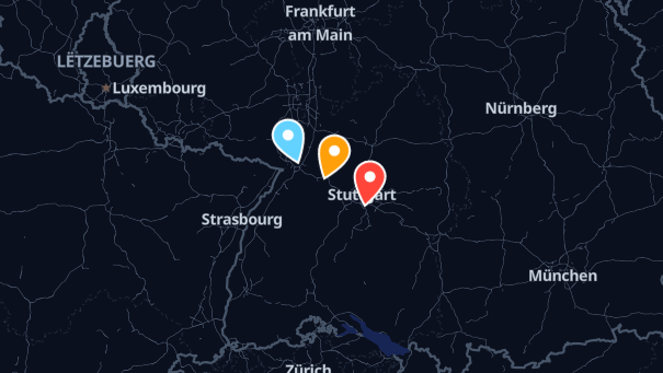 Map of company locations