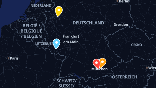 Map of company locations