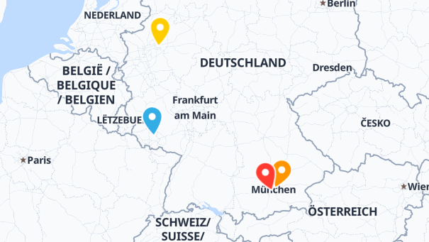 Map of company locations
