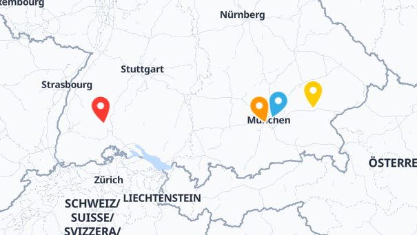 Map of company locations