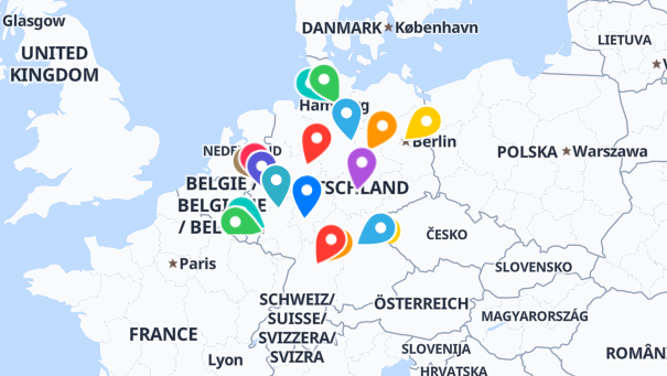 Map of company locations