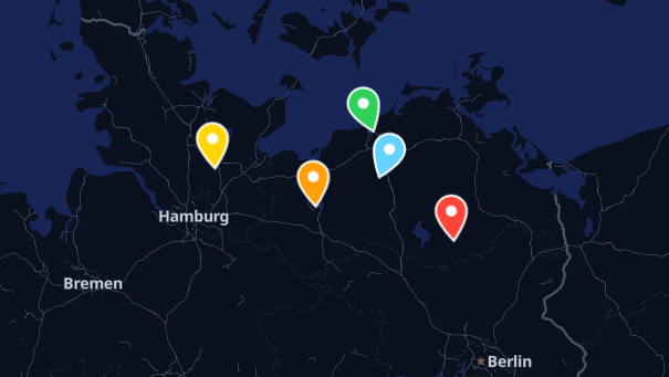 Map of company locations