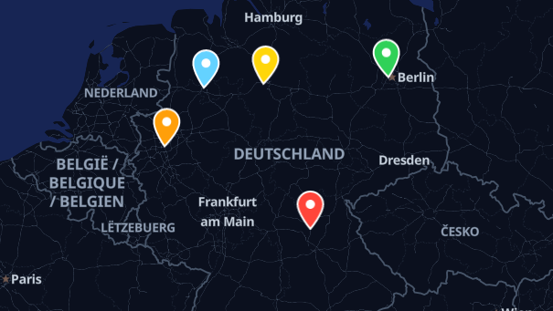 Map of company locations