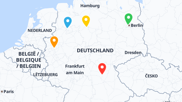 Map of company locations
