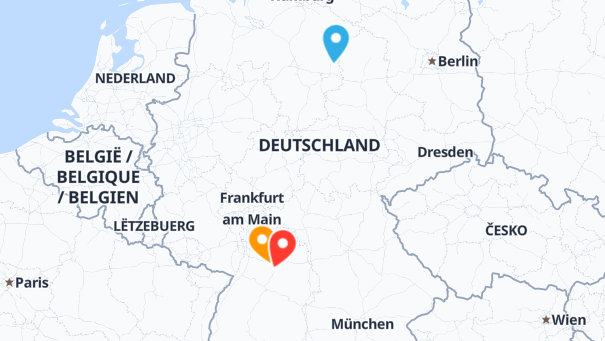 Map of company locations