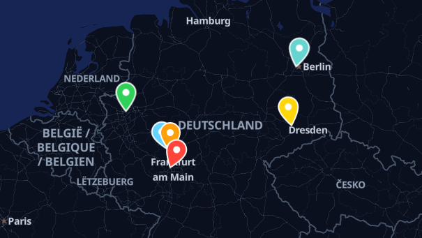 Map of company locations