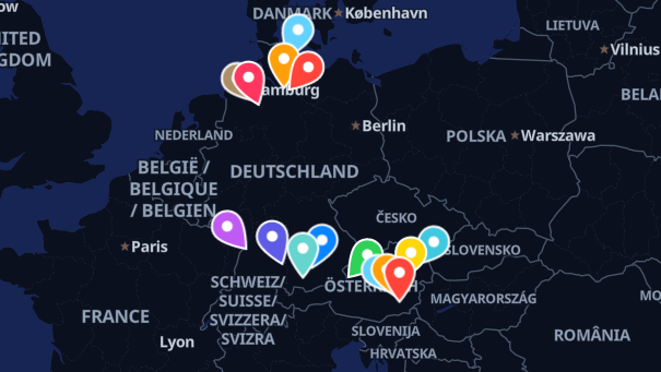 Map of company locations