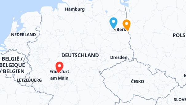 Map of company locations