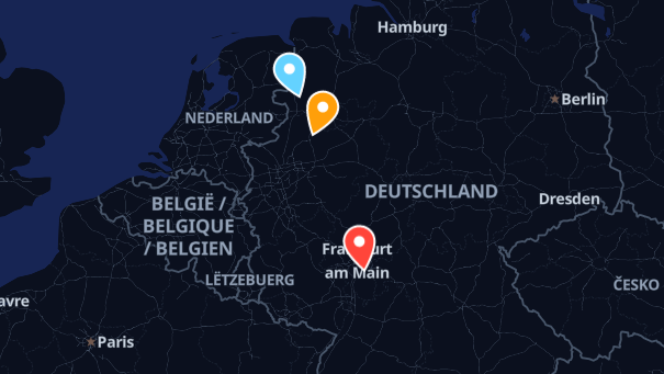 Map of company locations