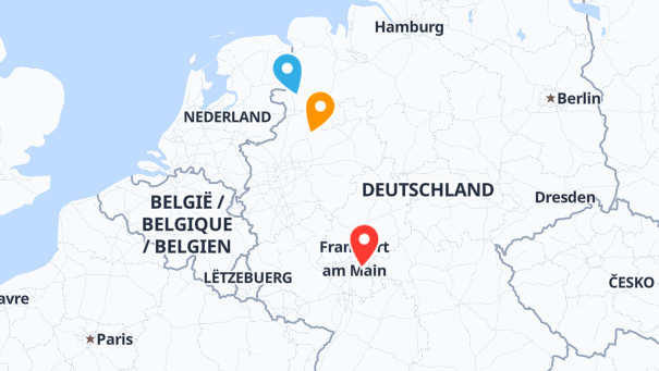 Map of company locations