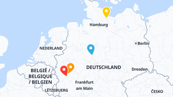 Map of company locations