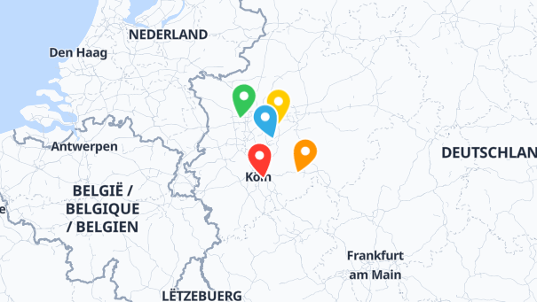 Map of company locations