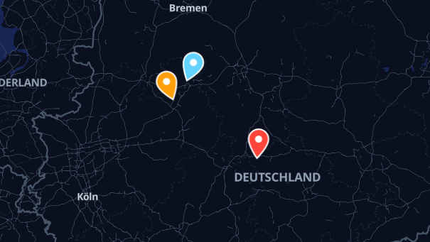 Map of company locations