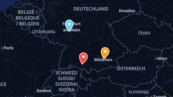 Map of company locations