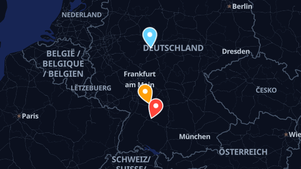 Map of company locations