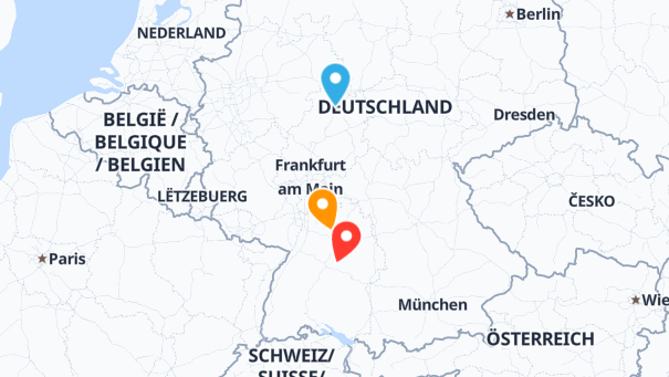 Map of company locations