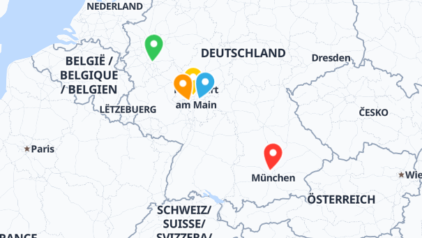 Map of company locations