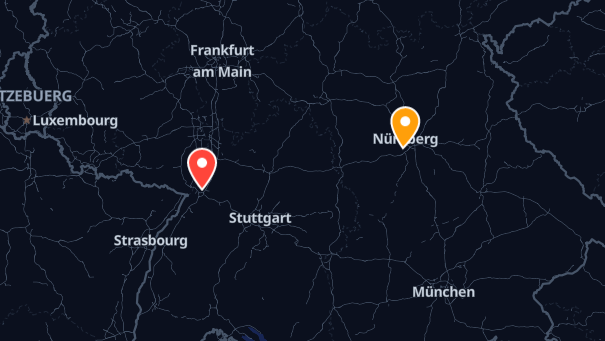 Map of company locations