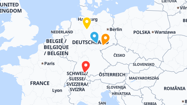 Map of company locations